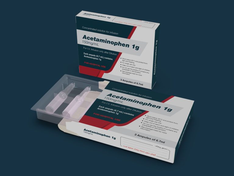 SMC acetaminophen ampoule 2 - Packsho Graphics