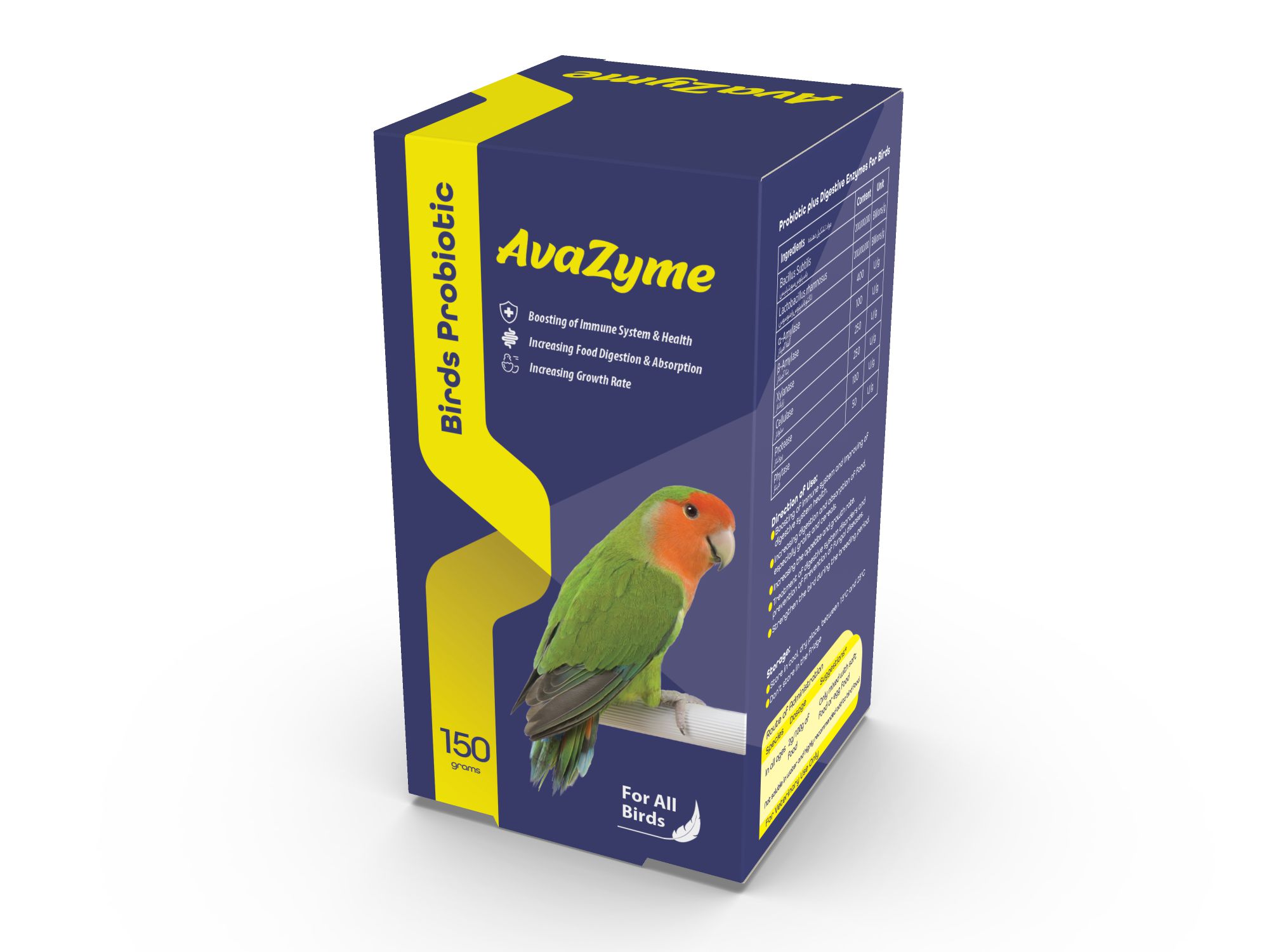 AvaZyme Bird Probiotic Packaging