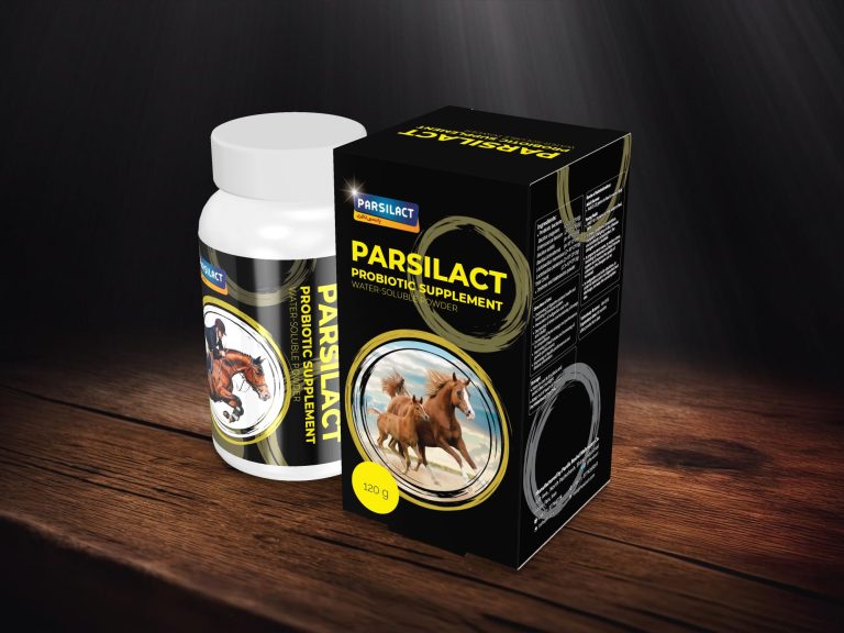 Parsilact equine probiotic supplement packaging