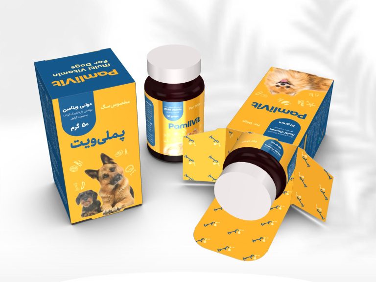 multivitamin box and bottle label design