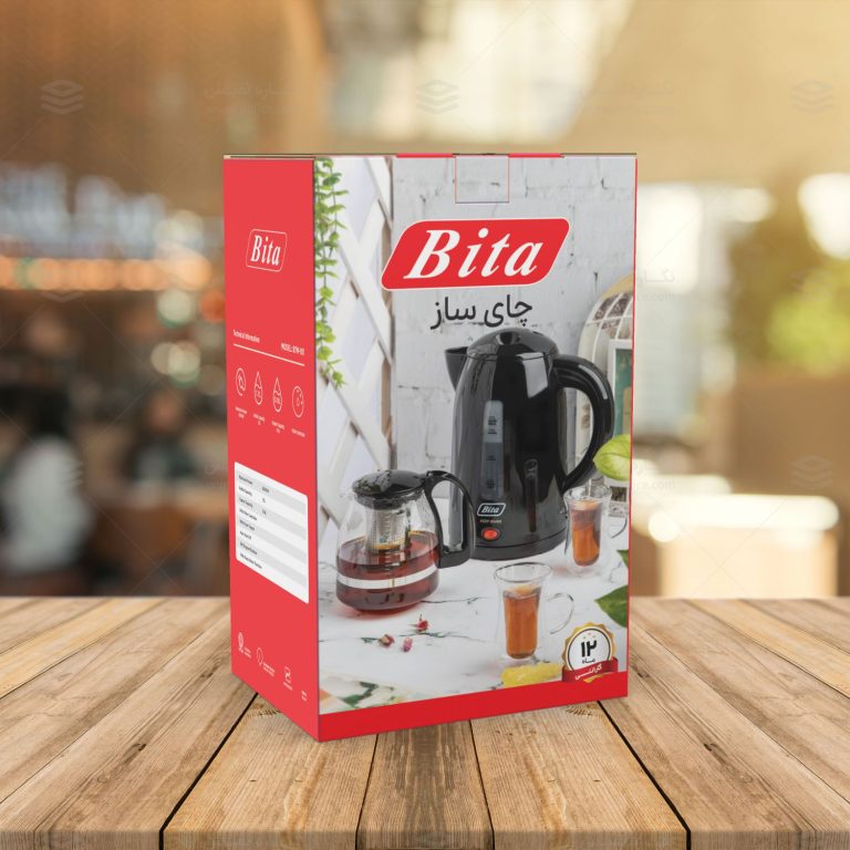 Tea maker packaging with electric kettle and Pyrex teapot