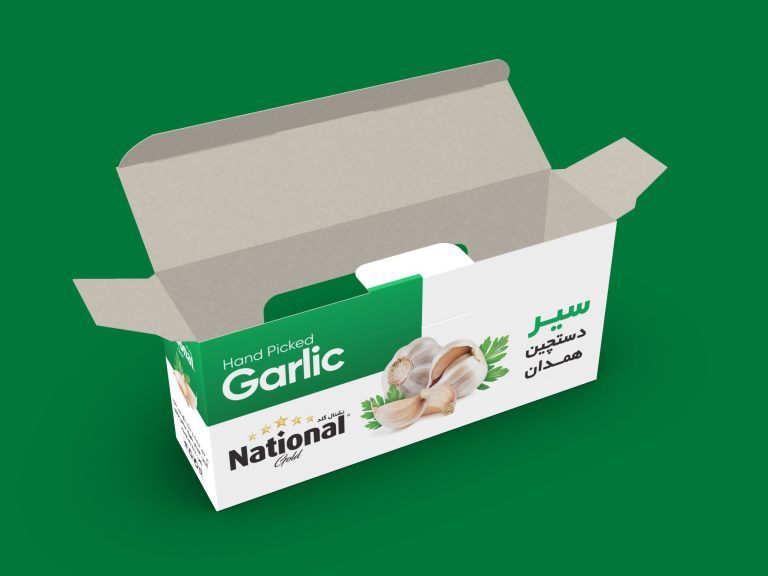Hamedan garlic export box with window patch