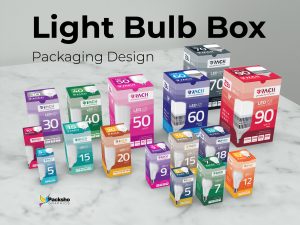Illuminating Innovation: Light Bulb Packaging Design for Taftan Electronics - Packsho Graphics