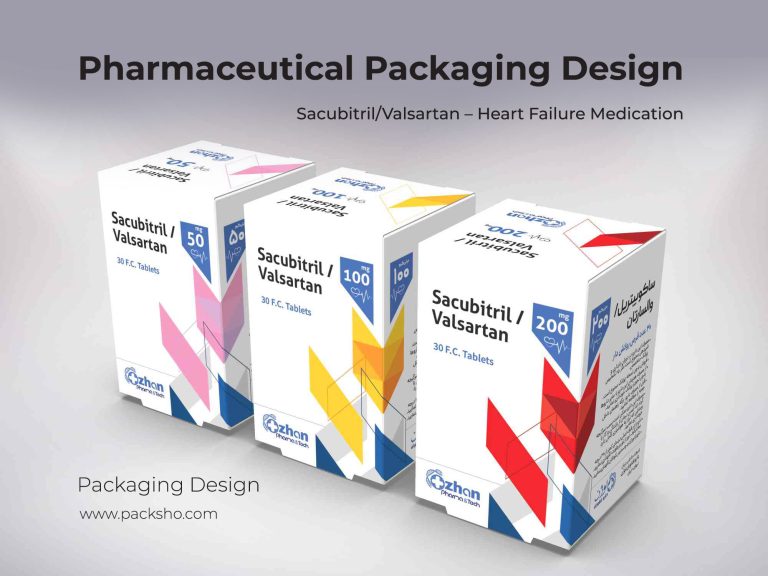 Ozhan pharmaceuticals: innovative pharmaceutical box design for sacubitril/valsartan - packsho graphics
