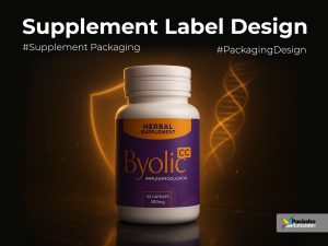 Byolic CC Immune Supplement Label Design - Packsho Graphics