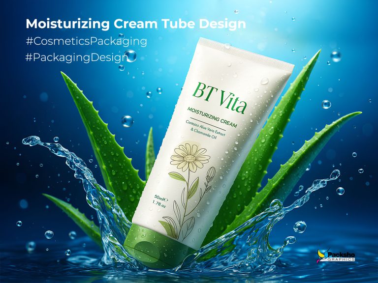 BT Vita Moisturizing Cream Tube Packaging Design - Packsho Graphics