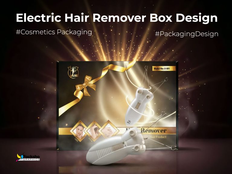 Elegant Packaging Design for Ariel Electric Hair Remover - Packsho Graphics